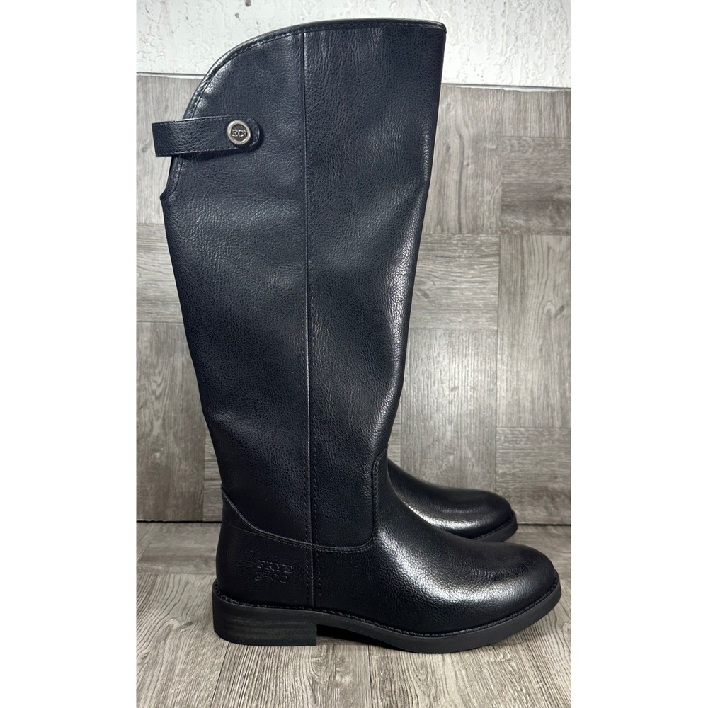 Frye & Co Kellie Button Womens 8 Tall Riding Boots Black FOF25-00037-004-271 NEW